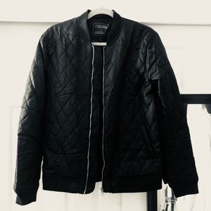 21 Men Light Quilted Bomber Jacket
